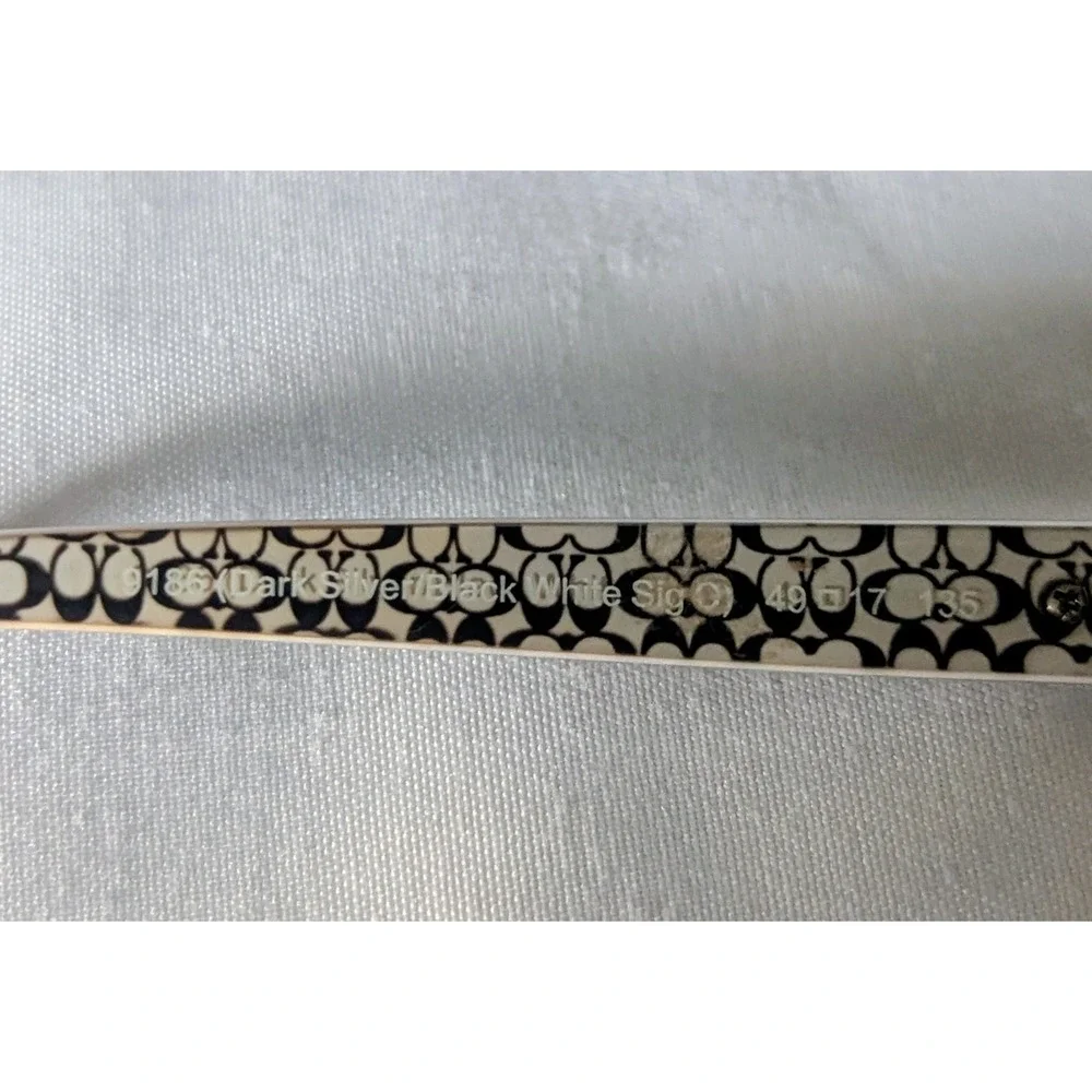 Coach Eyeglasses HC5054 Faina 59-17-135 Slv/Blk/Wht Metal‎ Frames Authentic